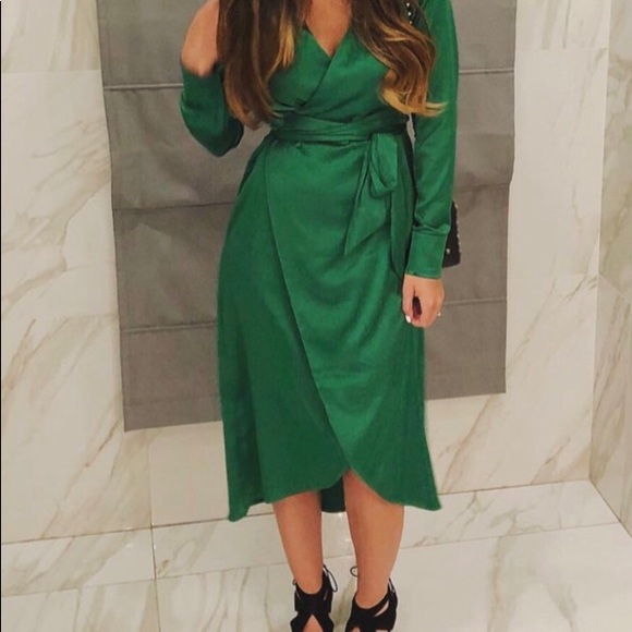NWT-Never Fully Dressed Emerald Wrap Dress UK XL - Picture 3 of 13
